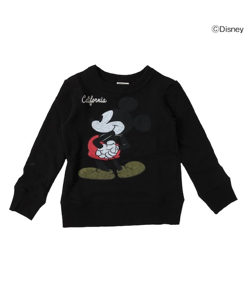 F.O.KIDS(エフオーキッズ)の「ディズニー ミッキートレーナー(トップス・キッズ・ベージュ/ブラック/ブラウン/グレー/マスタード/サックス・80/90/95/100/110/120/130/140)」の2枚目の写真