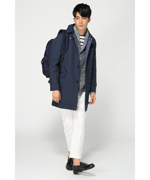 417 EDIFICE（フォーワンセブンエディフィス）の「カチオンボンディングステンフードコート（ジャケット/アウター・メンズ・グリーン/ネイビー/ブルー A・S/M/L）」の5枚目の写真