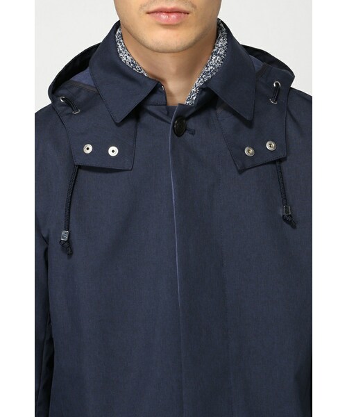 417 EDIFICE（フォーワンセブンエディフィス）の「カチオンボンディングステンフードコート（ジャケット/アウター・メンズ・グリーン/ネイビー/ブルー A・S/M/L）」の18枚目の写真