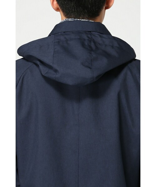 417 EDIFICE（フォーワンセブンエディフィス）の「カチオンボンディングステンフードコート（ジャケット/アウター・メンズ・グリーン/ネイビー/ブルー A・S/M/L）」の11枚目の写真