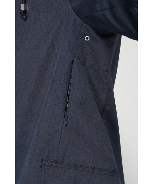 417 EDIFICE（フォーワンセブンエディフィス）の「カチオンボンディングステンフードコート（ジャケット/アウター・メンズ・グリーン/ネイビー/ブルー A・S/M/L）」の13枚目の写真