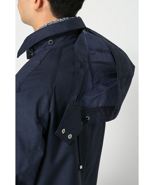 417 EDIFICE（フォーワンセブンエディフィス）の「カチオンボンディングステンフードコート（ジャケット/アウター・メンズ・グリーン/ネイビー/ブルー A・S/M/L）」の20枚目の写真