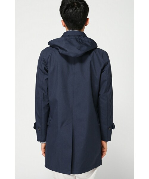 417 EDIFICE（フォーワンセブンエディフィス）の「カチオンボンディングステンフードコート（ジャケット/アウター・メンズ・グリーン/ネイビー/ブルー A・S/M/L）」の9枚目の写真