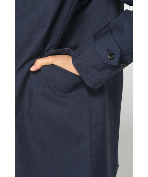 417 EDIFICE（フォーワンセブンエディフィス）の「カチオンボンディングステンフードコート（ジャケット/アウター・メンズ・グリーン/ネイビー/ブルー A・S/M/L）」の12枚目の写真