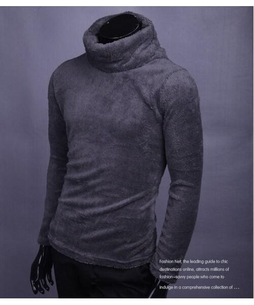 STORES.jp（ストアーズドットジェーピー）の「ボア素材★タートルネックカットソー★5色★クール×防寒【送料無料】（Tシャツ/カットソー・メンズ・その他）」の5枚目の写真