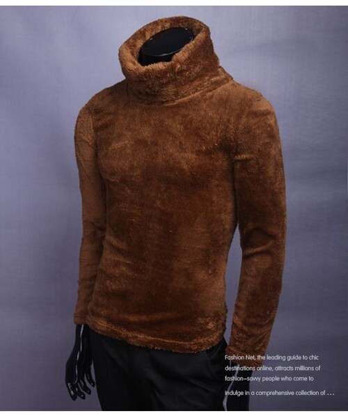 STORES.jp（ストアーズドットジェーピー）の「ボア素材★タートルネックカットソー★5色★クール×防寒【送料無料】（Tシャツ/カットソー・メンズ・その他）」の7枚目の写真