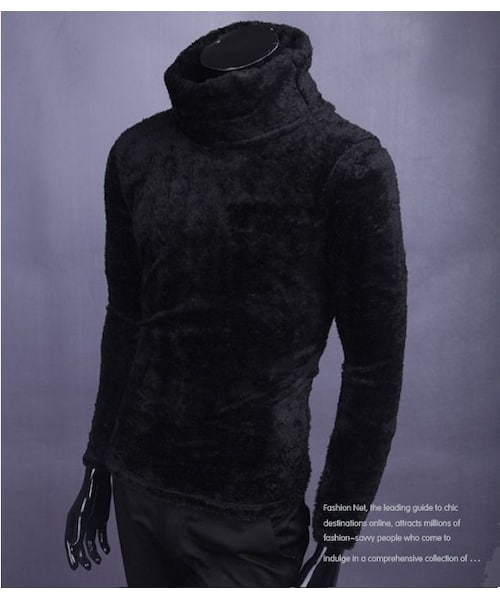 STORES.jp（ストアーズドットジェーピー）の「ボア素材★タートルネックカットソー★5色★クール×防寒【送料無料】（Tシャツ/カットソー・メンズ・その他）」の8枚目の写真