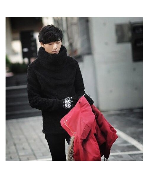 STORES.jp（ストアーズドットジェーピー）の「ボア素材★タートルネックカットソー★5色★クール×防寒【送料無料】（Tシャツ/カットソー・メンズ・その他）」の3枚目の写真