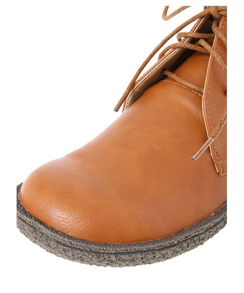 earth music&ecology（アースミュージックアンドエコロジー）の「＜WEB限定大きな・小さなサイズ＞レースアップショートブーツ（シューズ・ダークブラウン/キャメル・25cm）」の7枚目の写真