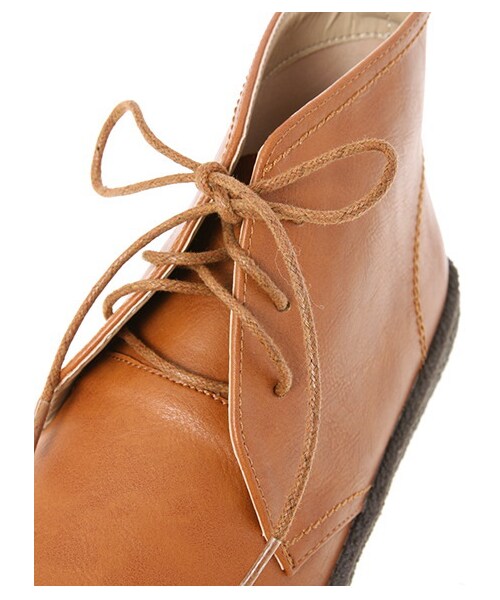 earth music&ecology（アースミュージックアンドエコロジー）の「＜WEB限定大きな・小さなサイズ＞レースアップショートブーツ（シューズ・ダークブラウン/キャメル・25cm）」の6枚目の写真