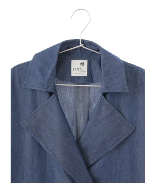 earth music&ecology（アースミュージックアンドエコロジー）の「ドロップショルダーデニムコート（ジャケット/アウター・インディゴ・F）」の4枚目の写真