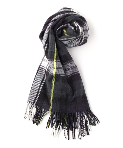 Honeys（ハニーズ）の「チェック柄ストール（その他小物・レディース・コン/アカ/エンジ/グリーン/モカ/ベージュ・Ｆ）」の3枚目の写真