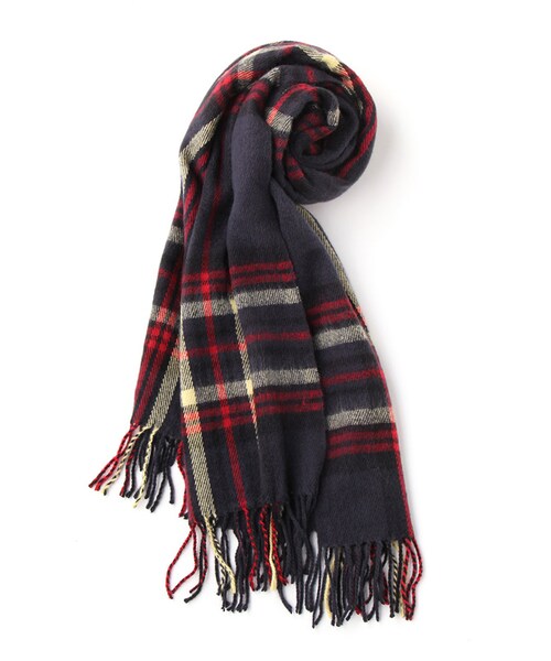 Honeys（ハニーズ）の「チェック柄ストール（その他小物・レディース・コン/アカ/エンジ/グリーン/モカ/ベージュ・Ｆ）」の4枚目の写真