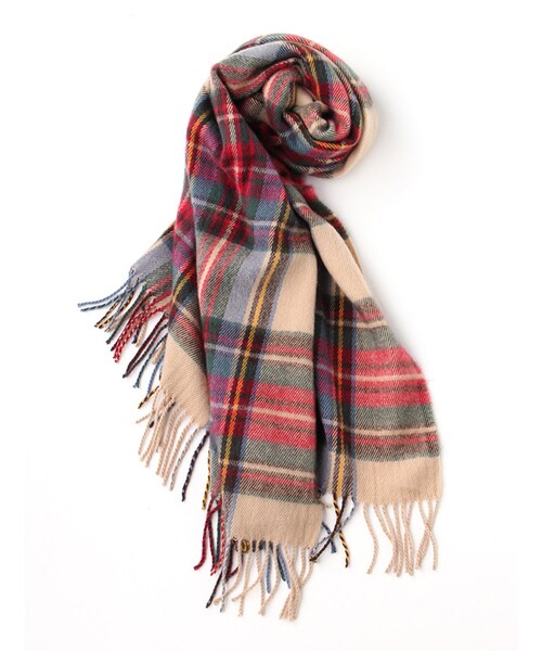 Honeys（ハニーズ）の「チェック柄ストール（その他小物・レディース・コン/アカ/エンジ/グリーン/モカ/ベージュ・Ｆ）」の2枚目の写真