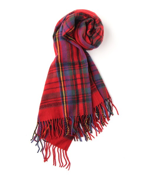 Honeys（ハニーズ）の「チェック柄ストール（その他小物・レディース・コン/アカ/エンジ/グリーン/モカ/ベージュ・Ｆ）」の5枚目の写真