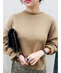 imvely | サイドスリット無地ドルマンニット(ニット/セーター)