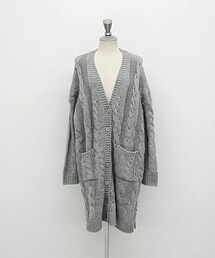 Aco Design | ロングカーディガン 秋冬/ケーブルニット カーディガン ロング(カーディガン/ボレロ)