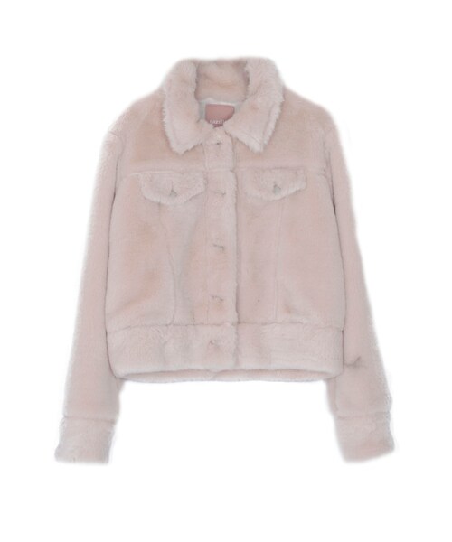 dazzlin（ダズリン）の「【dazzlin】ボアジャケット（ジャケット/アウター・レディース・ホワイト/ピンク/ネイビー・S/M）」の2枚目の写真