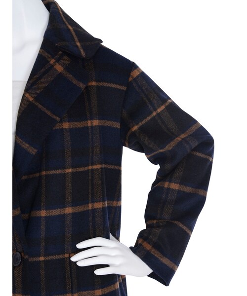 dazzlin(ダズリン)の「【dazzlin】チェックコート(ジャケット/アウター・レディース・ボルドー/グリーン/ネイビー・F)」の11枚目の写真