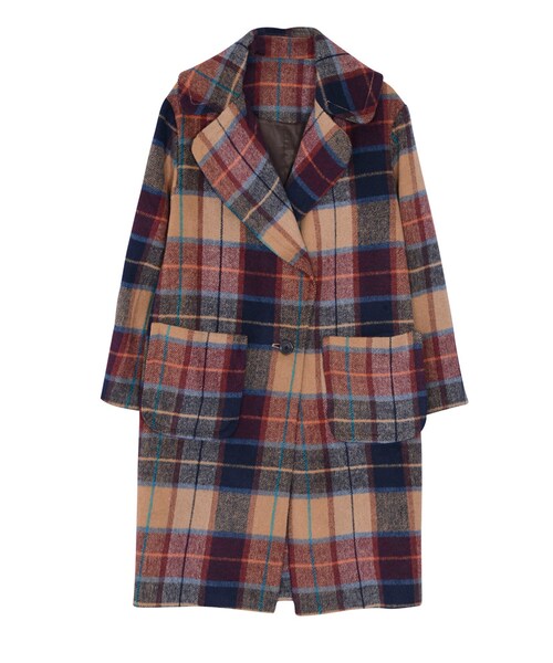 dazzlin(ダズリン)の「【dazzlin】チェックコート(ジャケット/アウター・レディース・ボルドー/グリーン/ネイビー・F)」の2枚目の写真