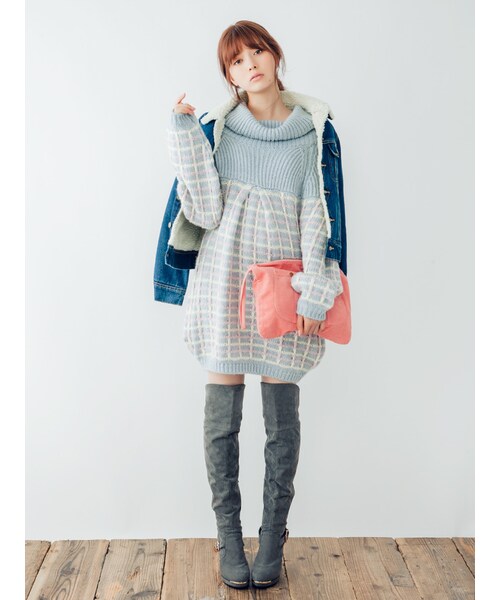 dazzlin(ダズリン)の「【dazzlin】Lee×dazzlin デニムボアブルゾン(ジャケット/アウター・レディース・ブルー/インディゴ・M)」の5枚目の写真