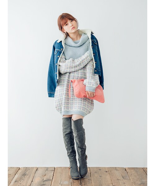 dazzlin(ダズリン)の「【dazzlin】Lee×dazzlin デニムボアブルゾン(ジャケット/アウター・レディース・ブルー/インディゴ・M)」の4枚目の写真