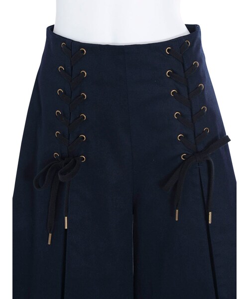 dazzlin(ダズリン)の「【dazzlin】レースアップ膝丈ガウチョパンツ(パンツ・レディース・ネイビー/ベージュ/カーキ)」の11枚目の写真