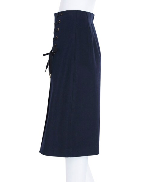 dazzlin(ダズリン)の「【dazzlin】レースアップ膝丈ガウチョパンツ(パンツ・レディース・ネイビー/ベージュ/カーキ)」の8枚目の写真