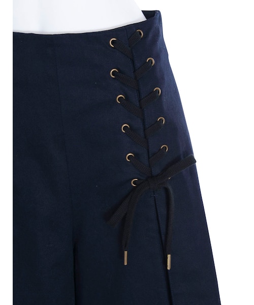 dazzlin(ダズリン)の「【dazzlin】レースアップ膝丈ガウチョパンツ(パンツ・レディース・ネイビー/ベージュ/カーキ)」の12枚目の写真