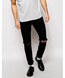 DIESEL | Diesel Jeans Sleenker 88Z6 Skinny Fit Stretch Black Ripped(デニムパンツ)