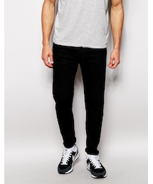 DIESEL | Diesel Jeans T-Ride 886Z Skinny Tapered Fit Stretch Biker Seams Black(デニムパンツ)