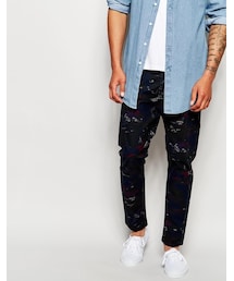 DIESEL | Diesel Jeans Tepphar-A-UL Skinny Fit All Over Camo Print(デニムパンツ)