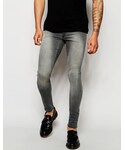 Asos | ASOS BRAND ASOS Extreme Super Skinny Jeans In Gray(Denim pants)