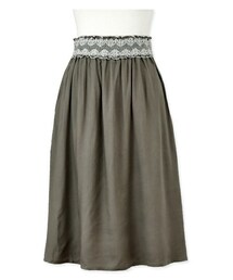 flower | shirring flare skirt　～シャーリングフレアスカート(スカート)