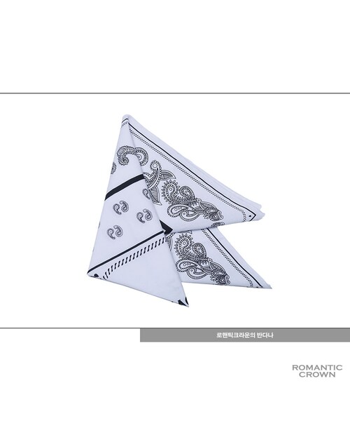 ROMANTIC CROWN（ロマンティッククラウン）の「ROMANTICCROWN BANDANA WHITE（その他・メンズ・기타）」の5枚目の写真