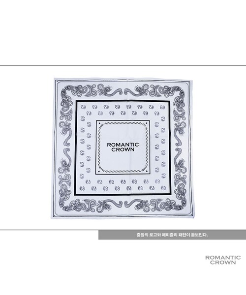ROMANTIC CROWN（ロマンティッククラウン）の「ROMANTICCROWN BANDANA WHITE（その他・メンズ・기타）」の2枚目の写真