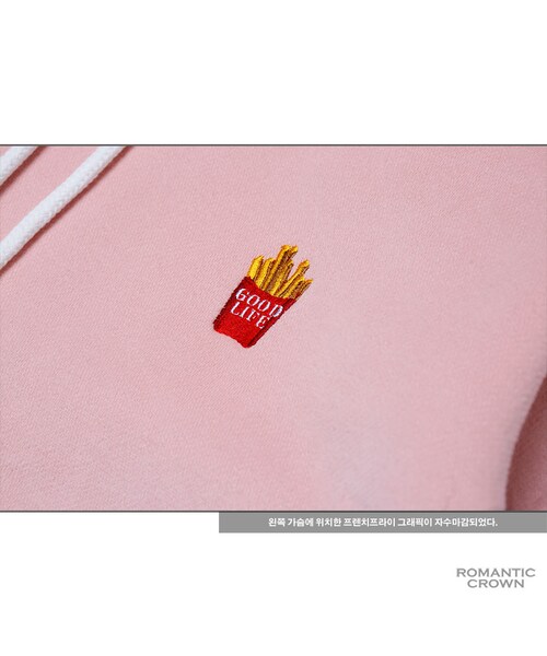 ROMANTIC CROWN（ロマンティッククラウン）の「frenchfries hoodie_pink（その他・メンズ・기타）」の9枚目の写真