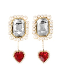 PAMEO POSE | SWINGING HEART JEWEL EARRINGS(イヤリング)