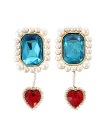 PAMEO POSE | SWINGING HEART JEWEL EARRINGS(イヤリング)