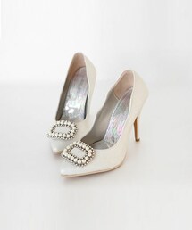 DHOLIC | ビジュー＆パールポイントレースモチーフスティレットヒール(パンプス)