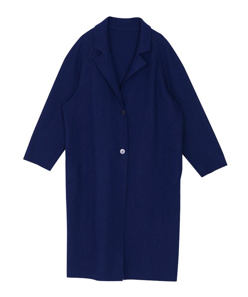 EMODA（エモダ）の「W wool solidコート（ジャケット/アウター・レディース・グレー/ブラック/ネイビー）」の3枚目の写真