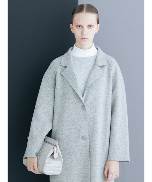 EMODA（エモダ）の「W wool solidコート（ジャケット/アウター・レディース・グレー/ブラック/ネイビー）」の4枚目の写真