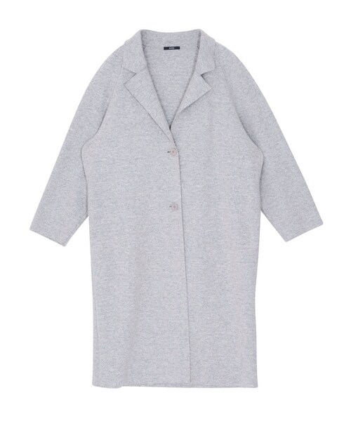 EMODA（エモダ）の「W wool solidコート（ジャケット/アウター・レディース・グレー/ブラック/ネイビー）」の2枚目の写真