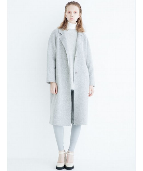 EMODA（エモダ）の「W wool solidコート（ジャケット/アウター・レディース・グレー/ブラック/ネイビー）」の5枚目の写真