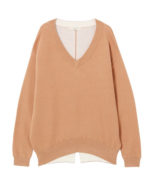 Ungrid（アングリッド）の「スリットダブル編ニット（トップス・レディース・オフホワイト/グレー/キャメル・F）」の3枚目の写真