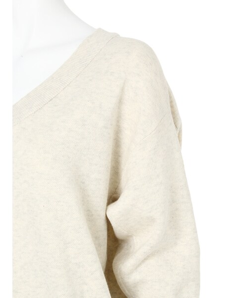 Ungrid（アングリッド）の「スリットダブル編ニット（トップス・レディース・オフホワイト/グレー/キャメル・F）」の8枚目の写真