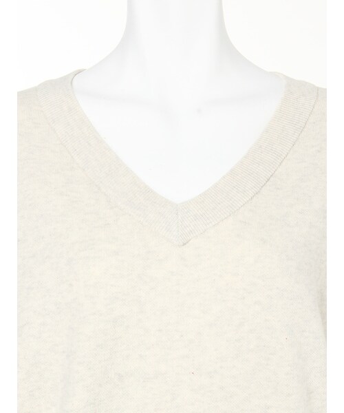 Ungrid（アングリッド）の「スリットダブル編ニット（トップス・レディース・オフホワイト/グレー/キャメル・F）」の7枚目の写真