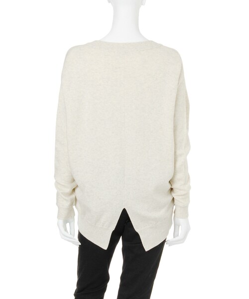 Ungrid（アングリッド）の「スリットダブル編ニット（トップス・レディース・オフホワイト/グレー/キャメル・F）」の6枚目の写真