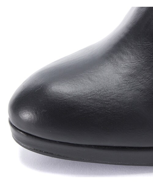 laboratory work（ラボラトリーワーク）の「スウェード×フェイクレザーショートブーツ（シューズ・レディース・ブラック/キャメル・M/L）」の9枚目の写真