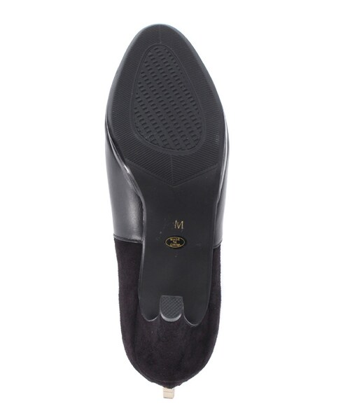 laboratory work（ラボラトリーワーク）の「スウェード×フェイクレザーショートブーツ（シューズ・レディース・ブラック/キャメル・M/L）」の11枚目の写真